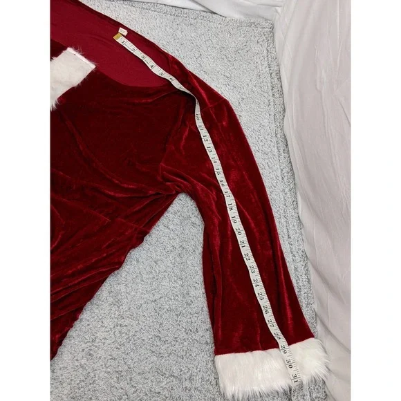 Mrs Santa Claus Velvet Costume Christmas Womens 4XL Hooded Belt Gloves New - Picture 6 of 16